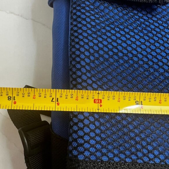 Travel Stadium Chair 1669 Bleacher Concerts Folding Carry Strap Blue Mesh Pocket - Picture 14 of 15